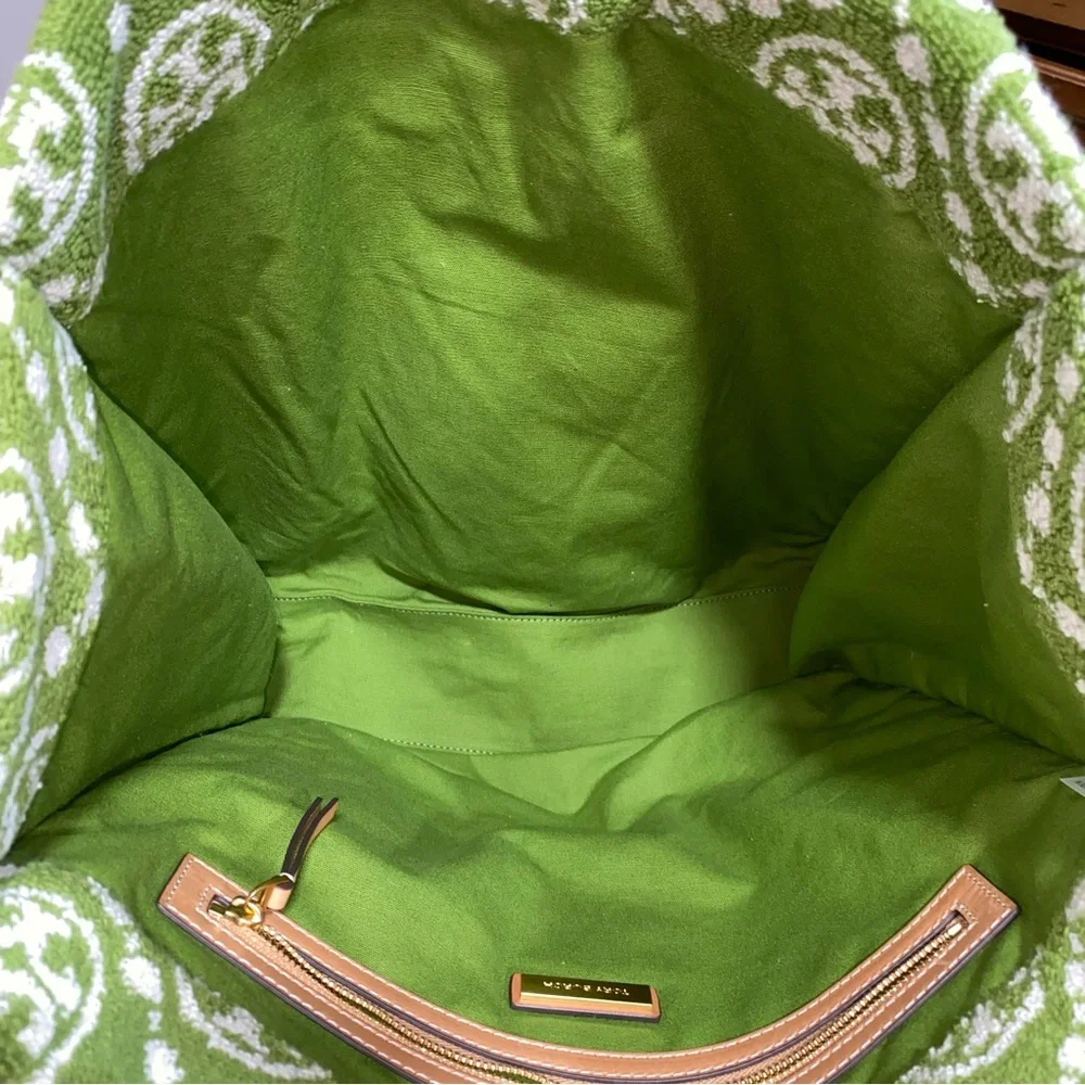 NWT $298 Tory Burch • T Monogram Terry Tote